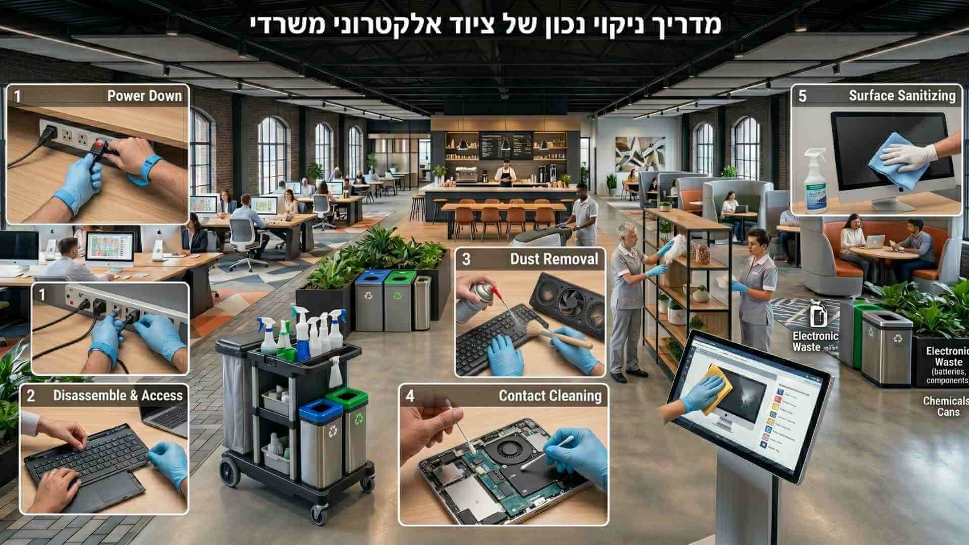 מה הדרך הנכונה לנקות ציוד אלקטרוני במשרד